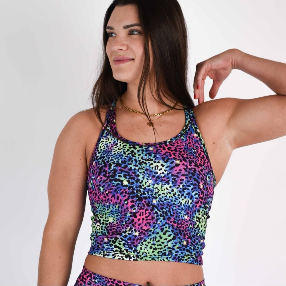 Fleo Switch up Wild Kels Kiel Leopard Print Switch up crop size M